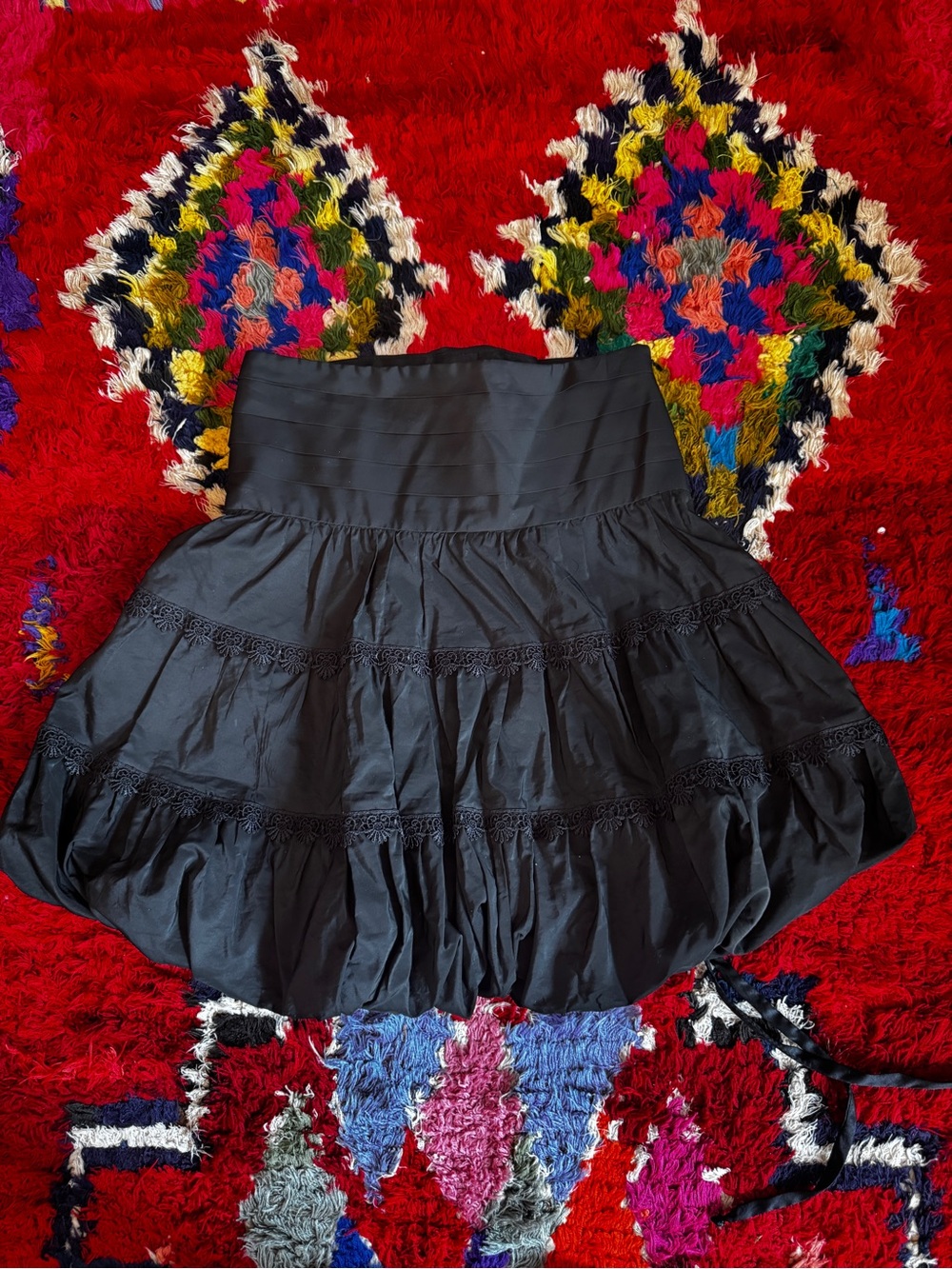 Y2K Vintage Bebe Bubble Hem Skirt Sz Sm